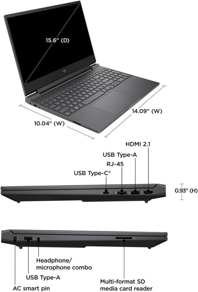 HP Victus 15.6″ Gaming Laptop — Ryzen 5 7535HS •