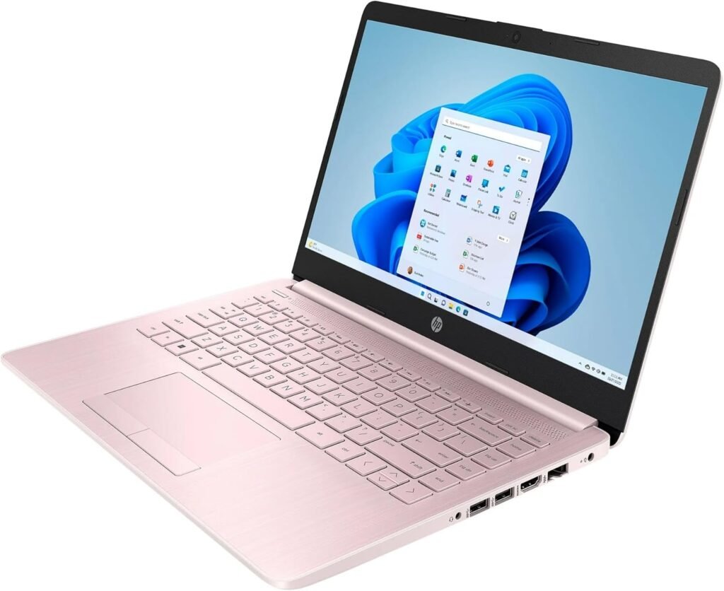 HP Stream 14 cf2112wm – Pink, Celeron N4020, 4 GB RAM, 64 GB eMMC, Windows 11 S Mode, Microfiber Cloth